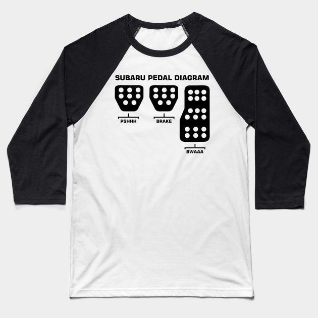 subaru pedal diagram Baseball T-Shirt by cartogie